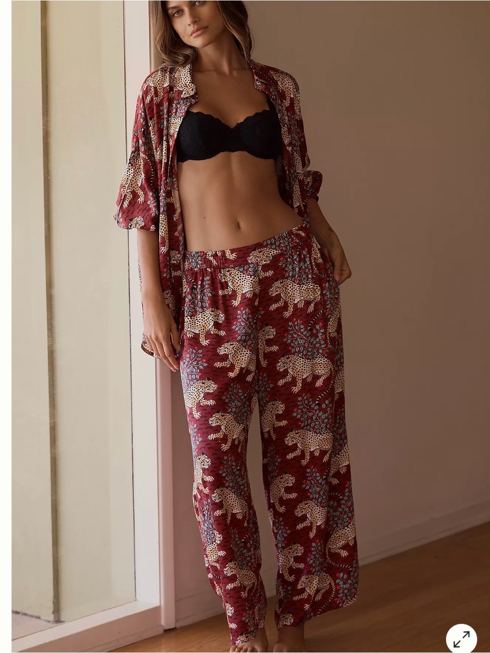 Anthropologie Printfresh Bagheera Pajama Set